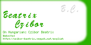 beatrix czibor business card